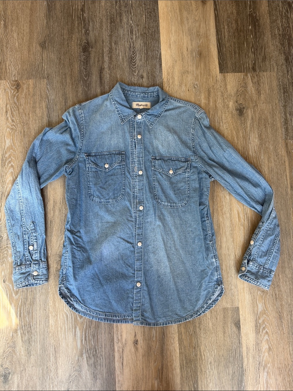 Madewell Light Blue Denim Button-Down Shirt